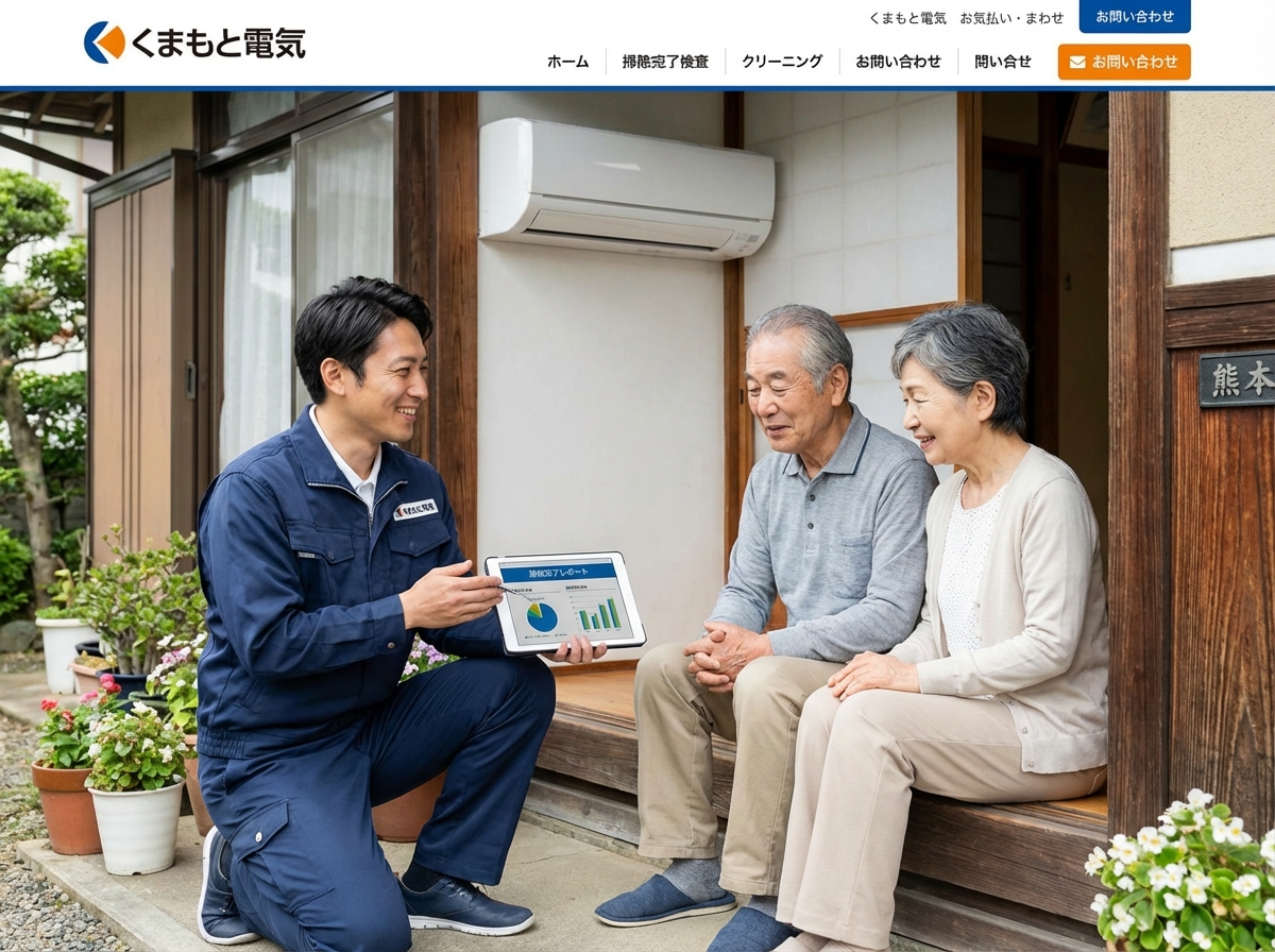 丁寧なアフターケア説明 熊本北区 田中電気商会
