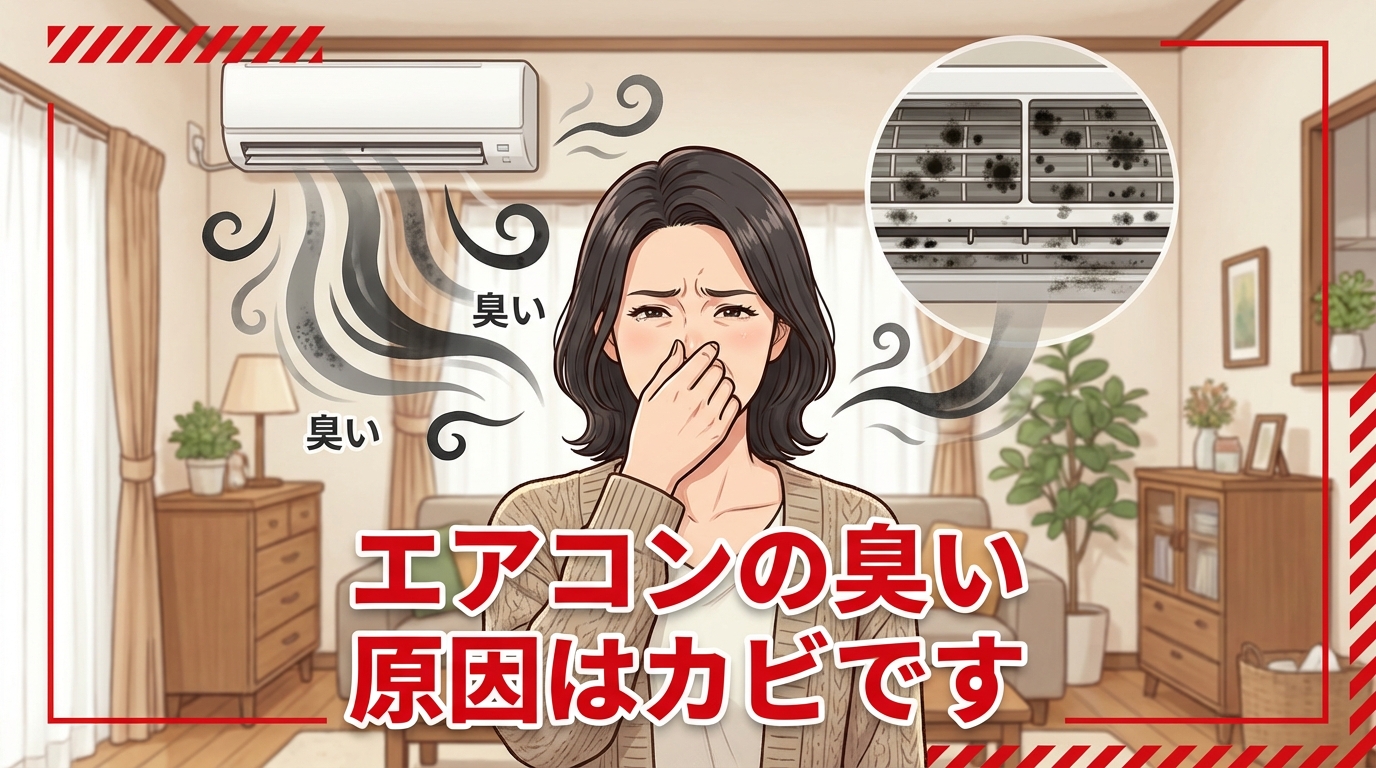 エアコンの臭いの原因はカビ 根本解決策｜熊本 田中電気商会
